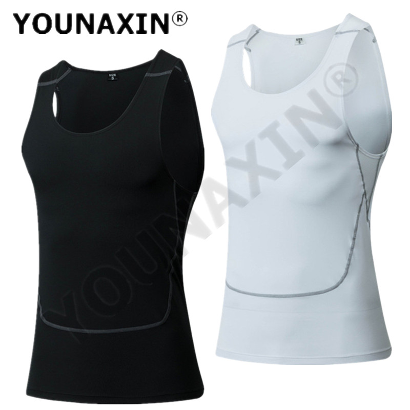 Base Layer Top - Männer schwarz Sport dünne Weste enge