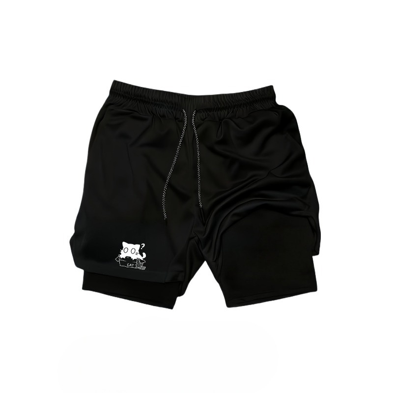 Compression Shorts Athletes - Schnell trocknende, atmungsaktive 2-in-1-Sportshorts mit doppelter