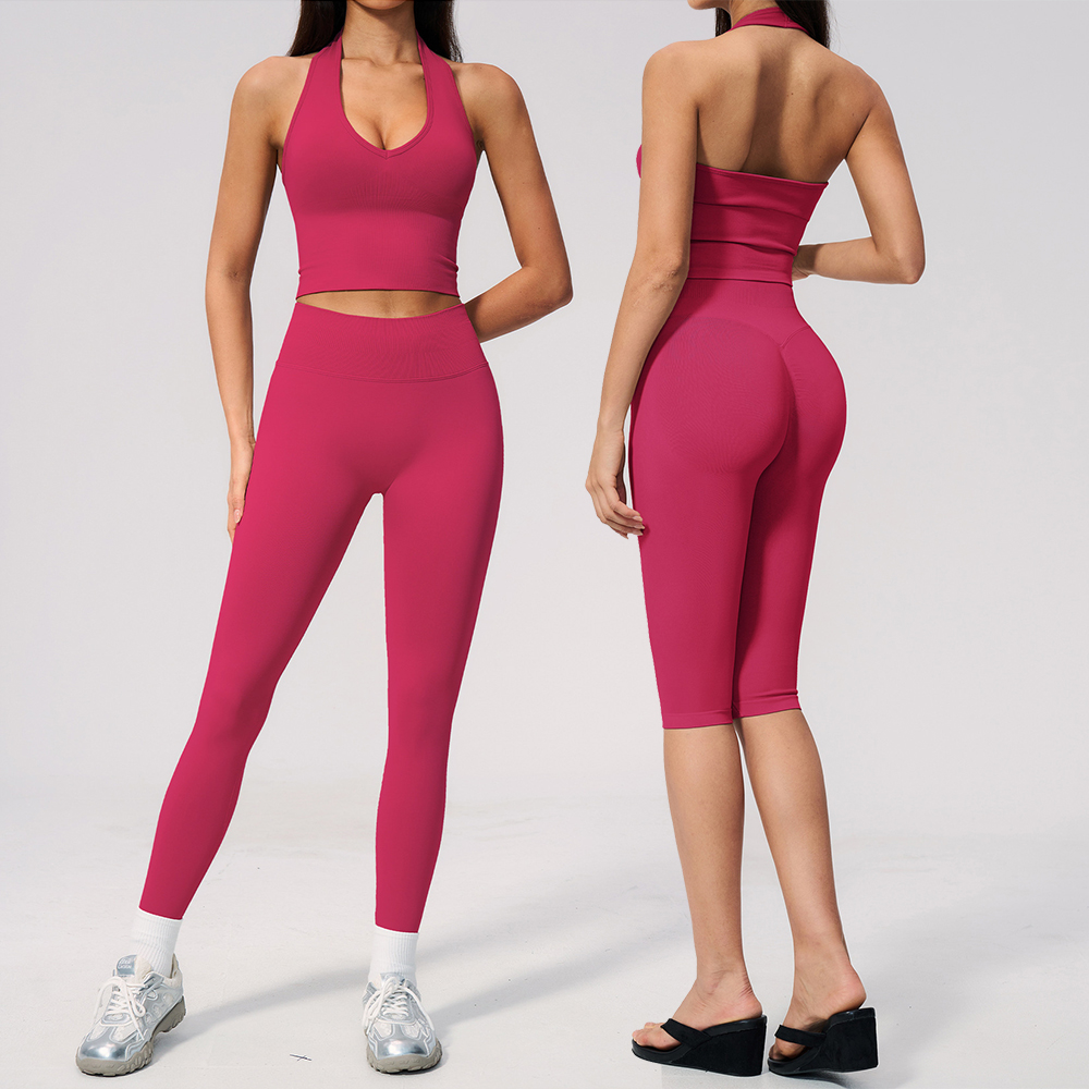Compression Shorts Athletes - Nahtloser Yoga-Anzug 2-teilig Damen Sportbekleidung Sport-BH