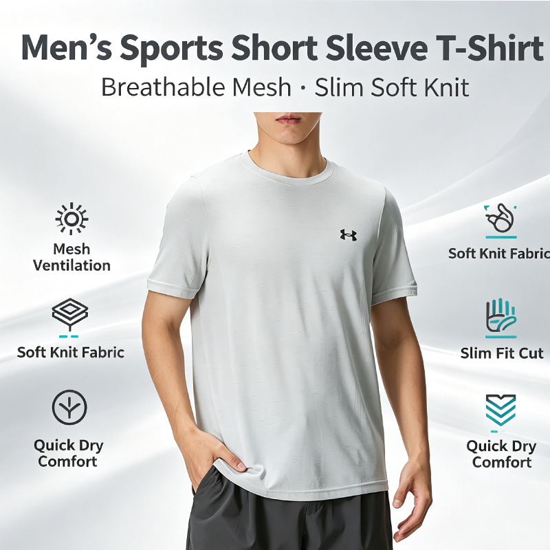 Undershirt Crew Neck - Under Armour Herren Slim Fit Mesh