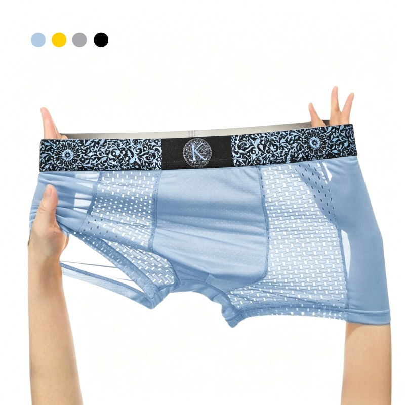 Herren Cool Ice Silk Mesh Boxe – Mesh Sport Boxer Bewertung und Preis