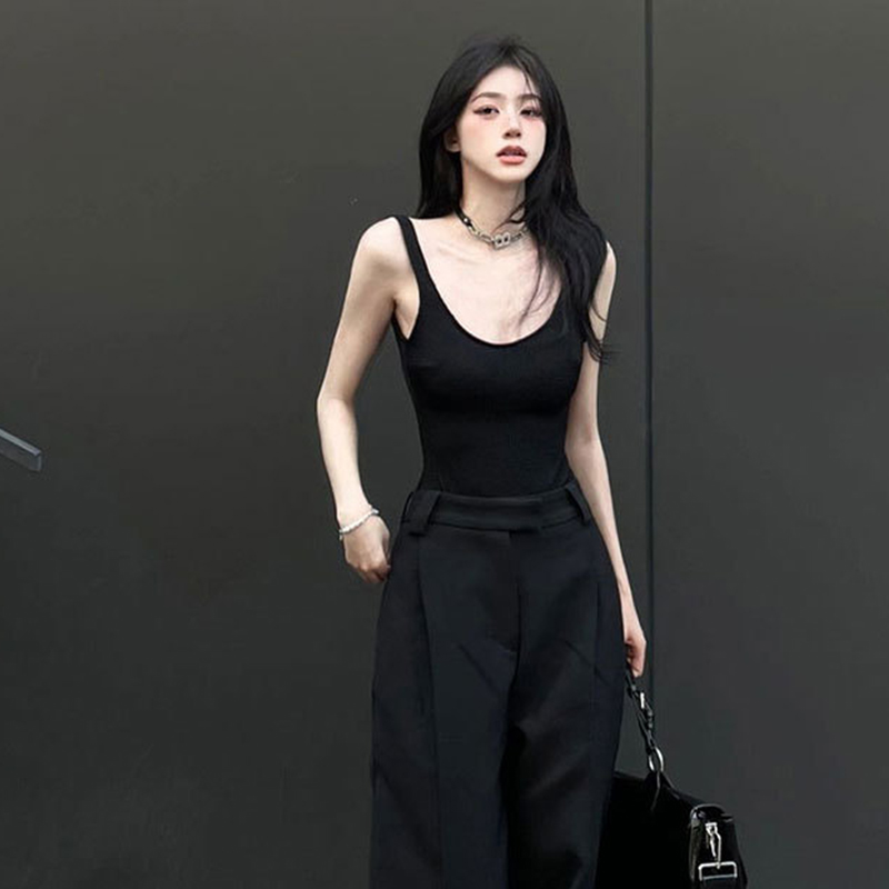 Schwarzer Träger-Body, sexy, r – Tank Top Ribbed Bewertung und Preis