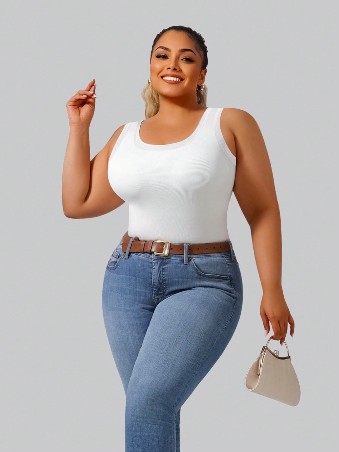 Damen Tanktop in Übergröße, ei – Tank Top Ribbed Bewertung und Preis