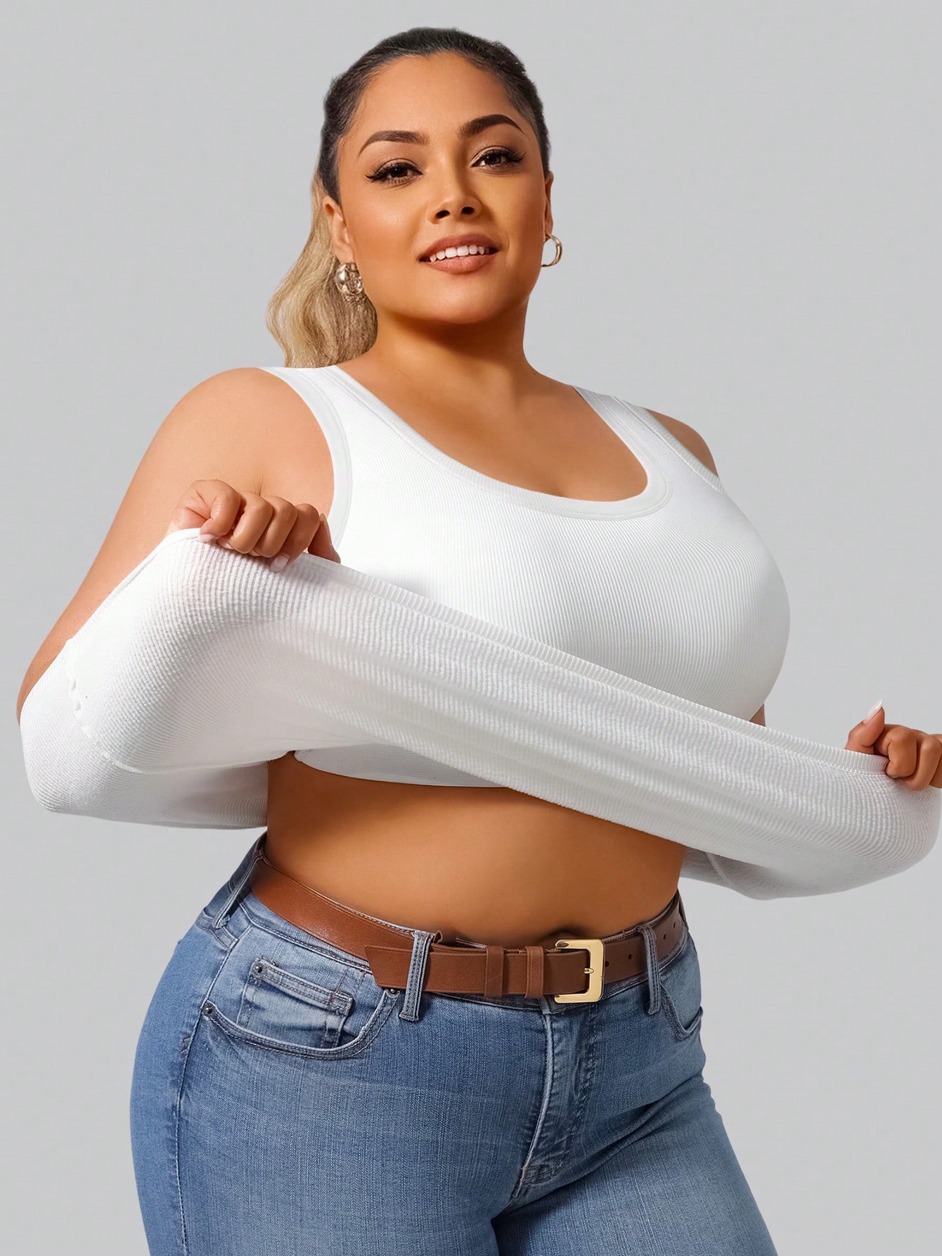 Damen Tanktop in Übergröße, ei – Tank Top Ribbed Bewertung und Preis